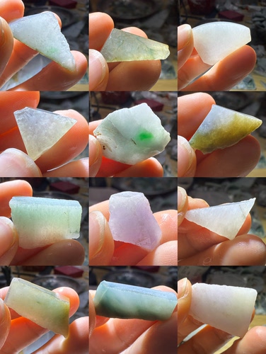 E168-176一图一盘天然缅甸翡翠边角料保真保A假一罚三