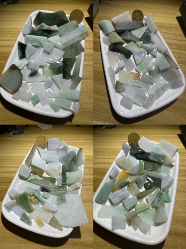 E286-289一图一盘天然缅甸翡翠边角料保真保A假一罚三