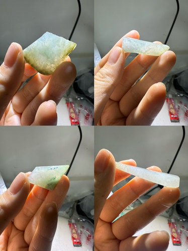 C537糯冰4件天然缅甸翡翠保真保A假一罚三详情有尺寸