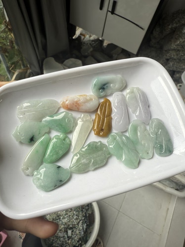 K155-171成品吊坠一图一个天然缅甸翡翠保真保A假一罚三详情有尺