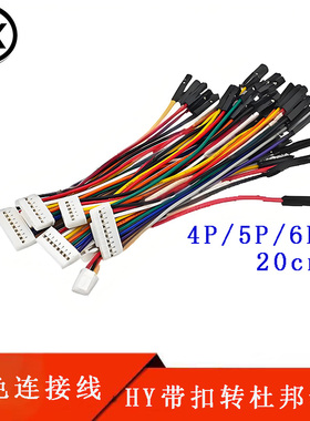 HY2.0带扣转杜邦母端 4P 5P  6P 双头端子线 彩色线 连接线