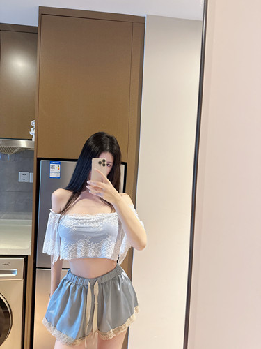 GGQSDZ【lace飘飘裤】漂亮显瘦缎面短裤女蕾丝花边裤子夏