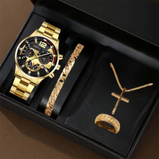 新款简约帅气潮男古巴手链圣诞情人节送男朋友礼物礼盒装男士配饰