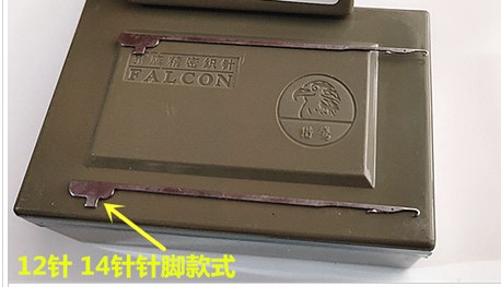 팔콘 브랜드 리브 뜨개질 칼라 기계 바늘 7G-14G 강철 가죽 바늘 높고 낮은 바늘 배럴 기계 로프 기계 바늘