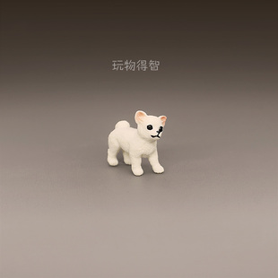 思乐Schleich 仿真小狗模型 迷你微缩小白狗可爱宠物幼犬动物摆件