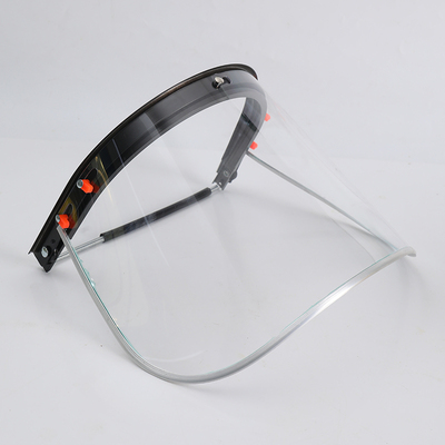 安全帽式防护面罩支架配面屏防液飞溅打磨防冲击透明面罩电焊防化