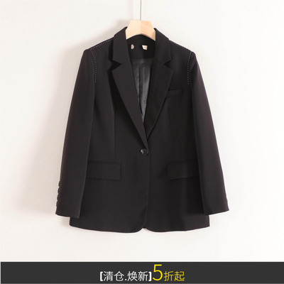 一粒扣ol通勤简约百搭西装外套