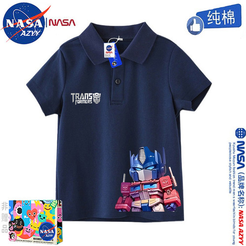 NASA联名男童纯棉短袖T恤POLO衫