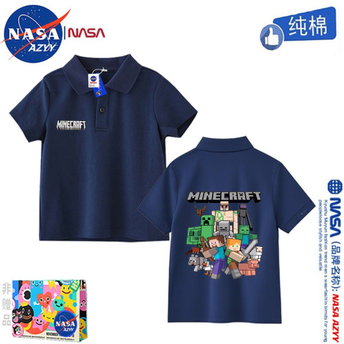 NASA男童纯棉POLO衫夏季短袖T恤