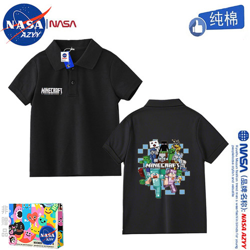 NASA我的世界男童POLO衫短袖T恤