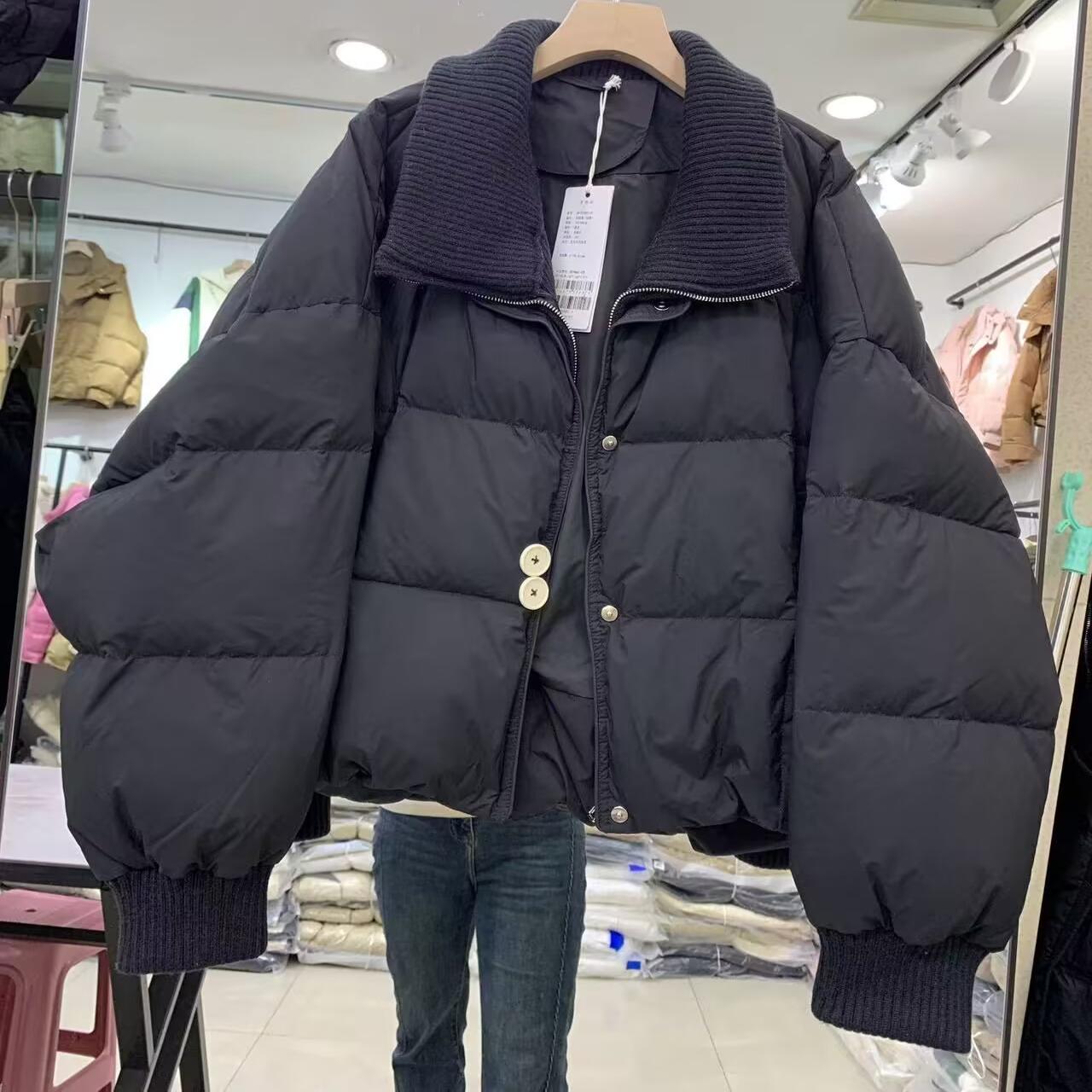 羽绒服针织拼接常规宽松