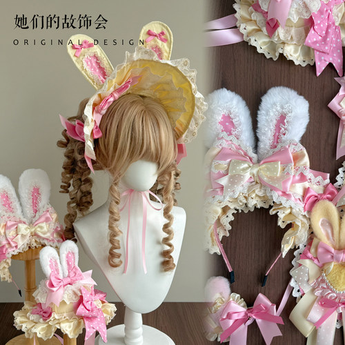 黄粉蝴蝶结小兔波奈特发夹BNT