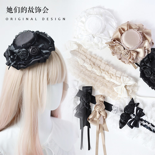 手作发夹哥特nololita三周年小物