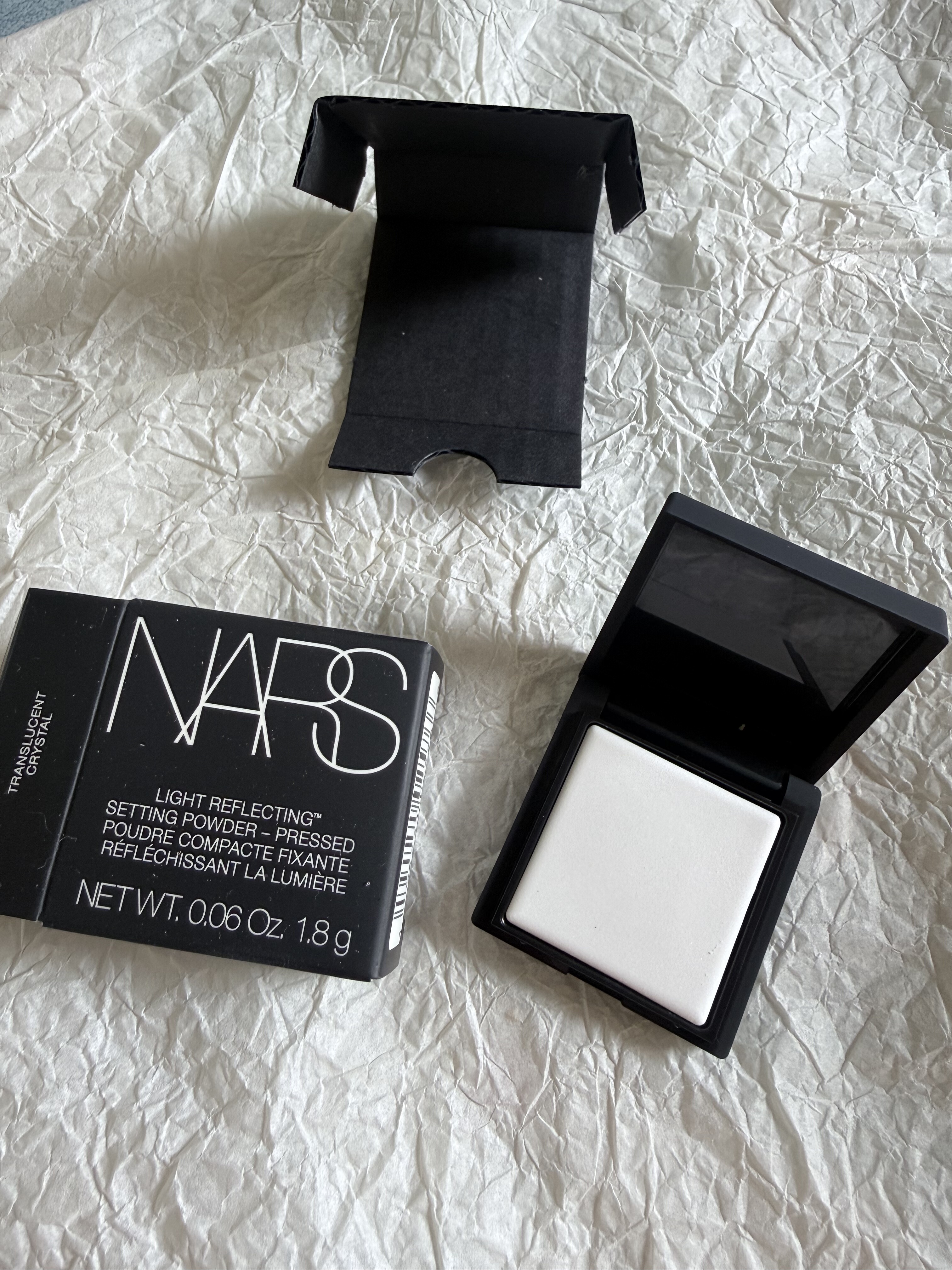 Nars纳斯裸光蜜粉饼蜜散粉大白饼定妆控油持久哑柔光清爽1.8g小样