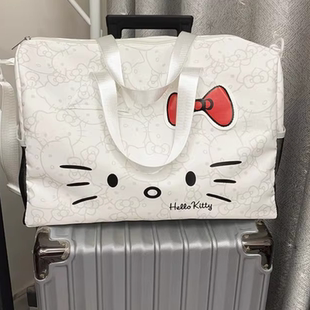 开学HelloKitty旅行包行李袋大容量可套拉杆箱女短途手提斜挎健身