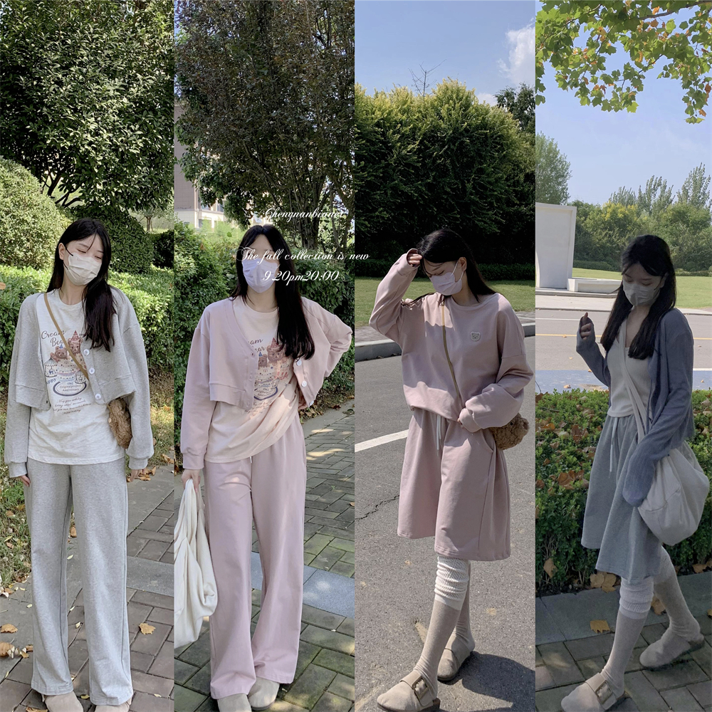 松紧腰休闲风长裤卫裤休闲裤