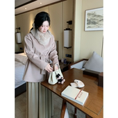 城南边儿1.4拜年大衣 小蛮腰收腰双面呢子大衣羊毛混纺外套两长度