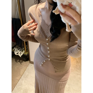 城南边儿1.4羊毛版珍珠小姐开衫9羊毛系扣精美小上衣针织衫