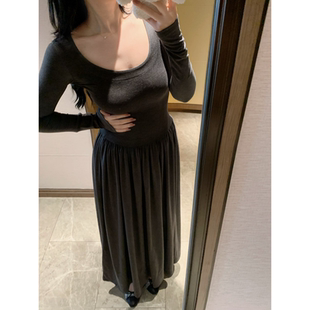 城南边儿1.4金品雪花绒连衣裙【大圆领】冬日刚需内搭裙弹力亲肤