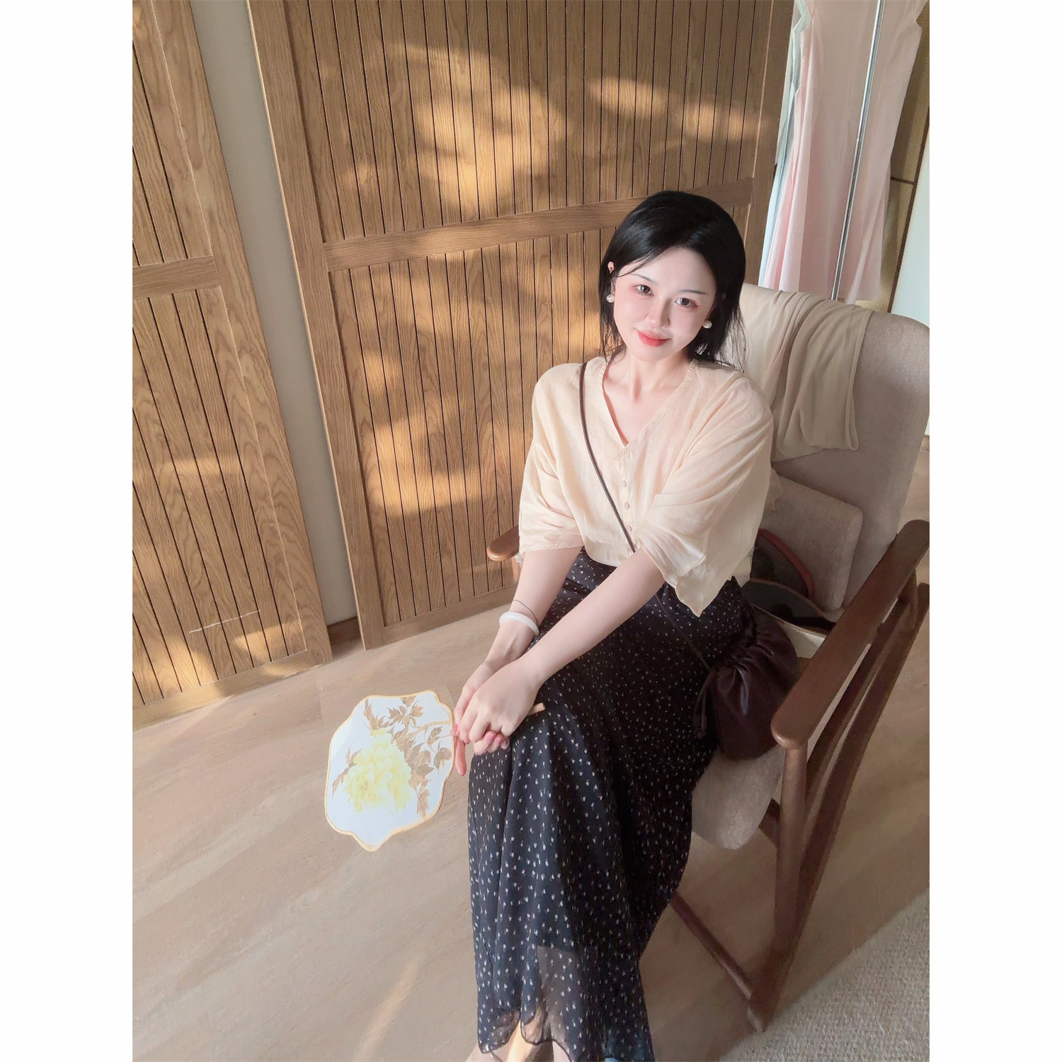 【11.9开239元3件】6.7【盛夏物语系列】苎麻棉圆领前后两穿开衫