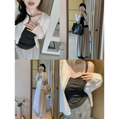 城南边儿9.13愉悦触感开衫~系扣圆领针织外搭小兔绒包芯纱软弹上