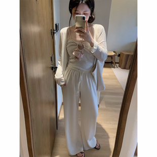 11.9开179元 宽松凉快长裤 3件 遛弯裤 松 6.7侘寂麻肌理色阔腿裤