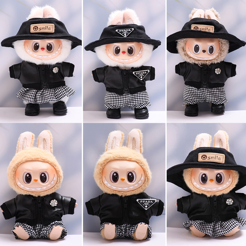 labubu衣服一二三代用拉布布衣服坐坐派对夹克外套裙子LABUBU娃衣