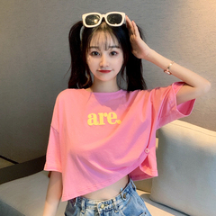 實拍實價不減2021夏裝短袖t恤女短款