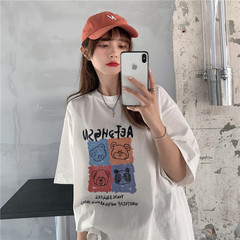 實拍2021夏裝新品韓版寬鬆短袖T恤女