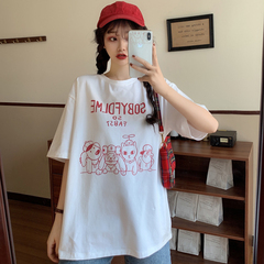 Japanese fashion brand short sleeve T-shirt girl in summer