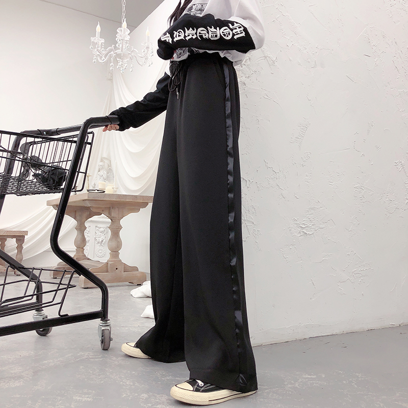 Real shot cotton tooling wide leg pants for women