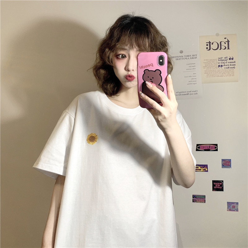 Real shooting of new summer clothes Korean loose short sleeve T-shirt