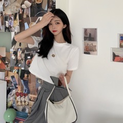 實拍夏裝新品刺繡短袖恤