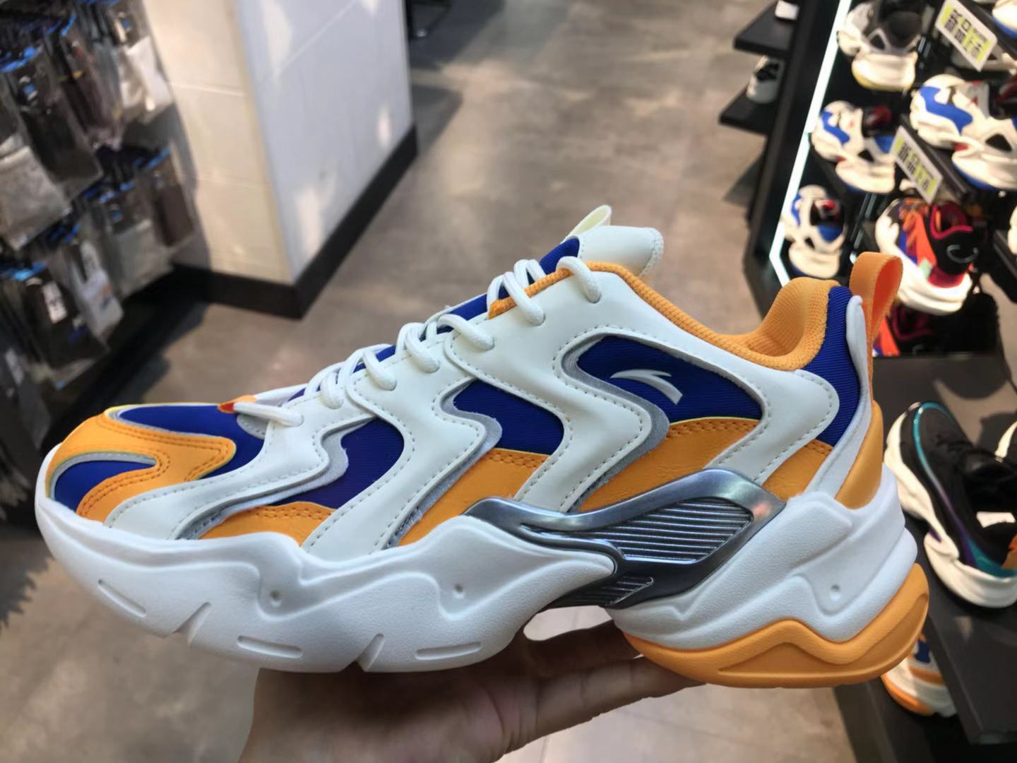 安踏复古老爹鞋男鞋2020春季新款休闲潮流运动跑步鞋潮 112018882