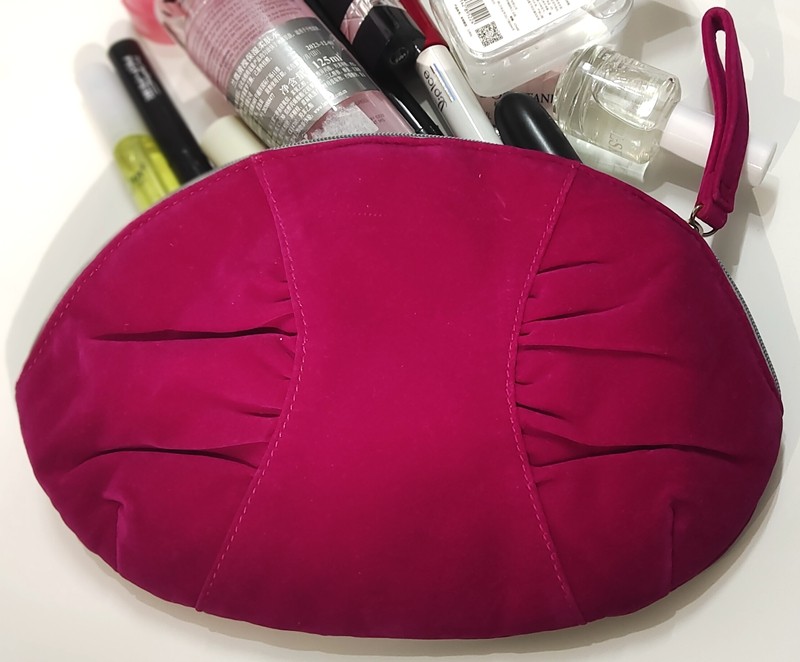 外贸打板随身携带手拿化妆包玫红绒布贝壳手腕包收纳包,收纳整理,化妆包,淘宝优惠券,粉丝福利购,淘宝优惠卷