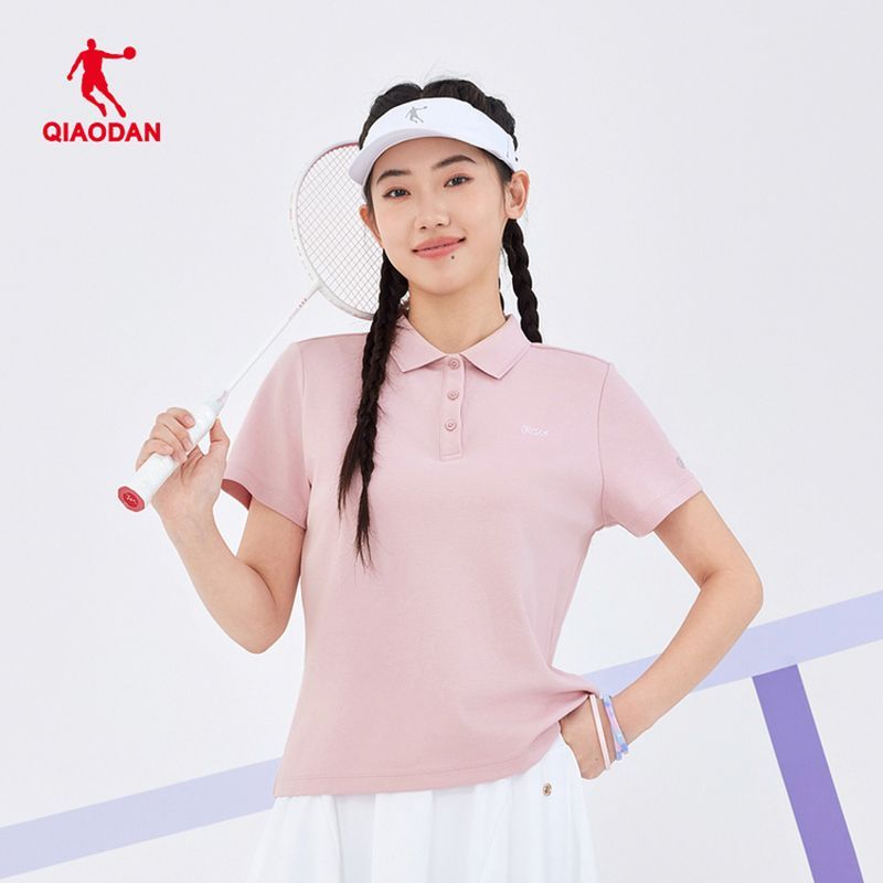 乔丹运动短袖上衣女士2026夏季新款翻领透气户外T恤QDEHS2262016