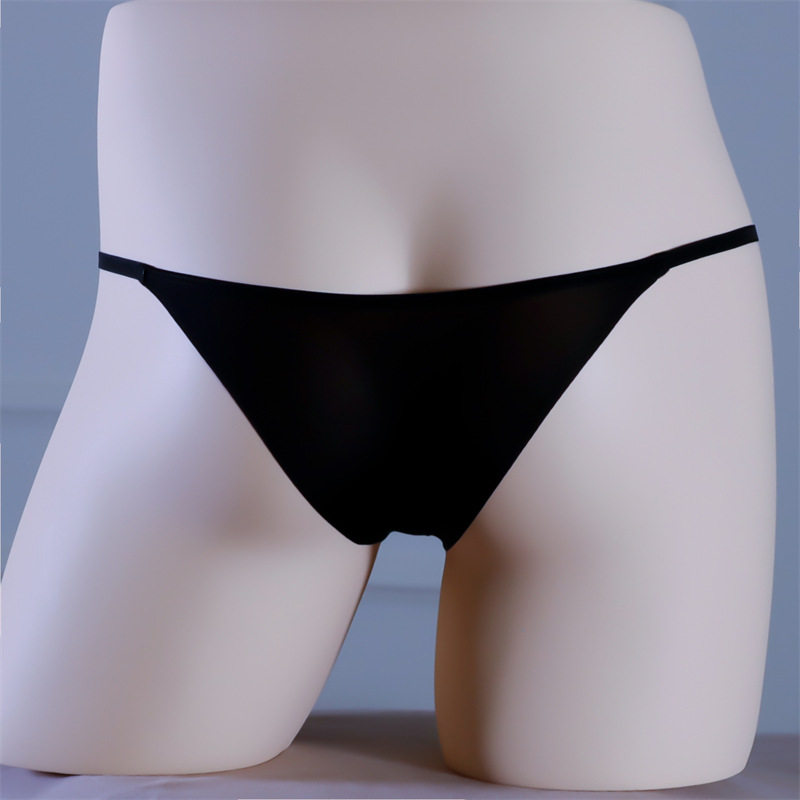 男士高档内裤三角高端冰丝面膜性感夏季丝滑高级感短裤高开叉迷你