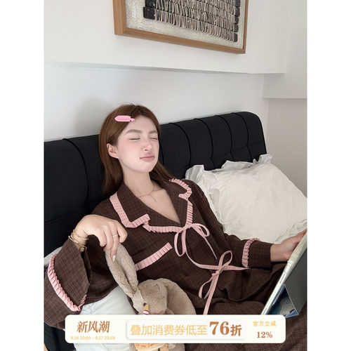 JoyceBra睡衣女纯棉可外穿家居服
