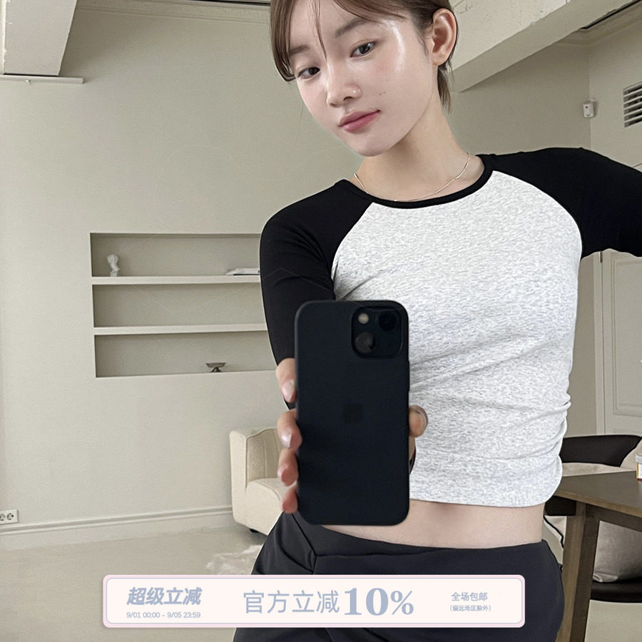 JoyceBra 年终清仓售完即止带胸垫长袖T恤女可外穿打底衫内搭上衣图片
