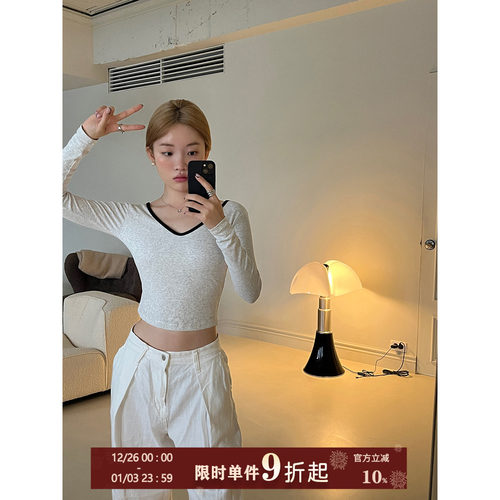 JoyceBraT恤薄款带胸垫长袖t恤