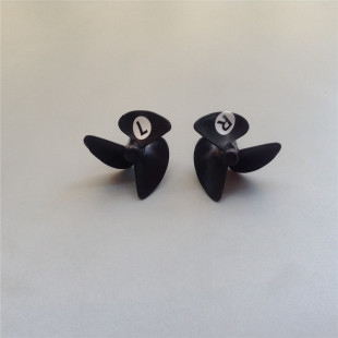 直径30mm 三叶螺旋桨 2叶宽度27mm 轴孔2.3mm 打窝船螺旋桨 3叶浆