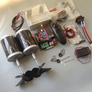 24V拉网船 MY6812 遥控拖网船 打窝船 水管船 动力套装 静音电机