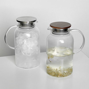 冷水壶大容量高硼硅玻璃壶凉水壶家用客厅耐高温泡茶壶果茶壶扎壶