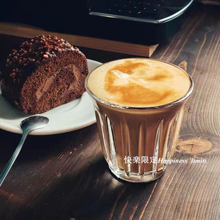 ins风美式 冰咖啡杯冷萃杯拉花杯澳白杯拿铁杯Dirty咖啡玻璃杯水杯