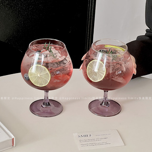 小吨吨高脚杯果汁杯洋酒杯红酒葡萄酒玻璃杯香槟威士忌酒杯大肚杯