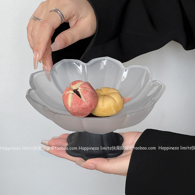 高足莲花果盘客厅茶几家用茶点