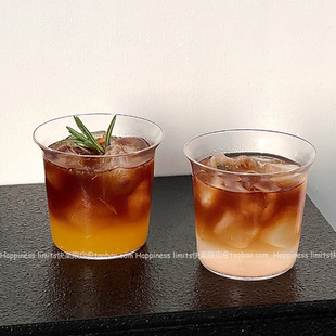 咖啡杯輕薄玻璃手沖掛耳拿鐵杯茶杯冷飲喝水杯子 ins網(wǎng)紅闊口美式