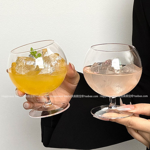 水晶高脚杯白兰地杯球型威士忌杯