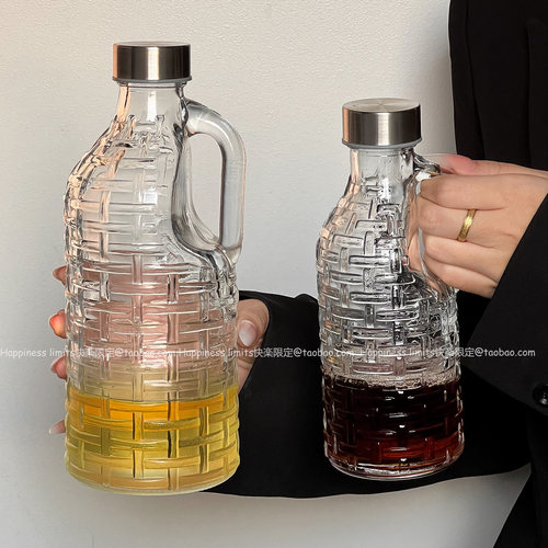 便携式散酒壶带把手带不锈钢盖