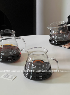 咖啡分享壶手冲咖啡云朵壶玻璃分享杯公道杯小咖啡壶手冲壶套装